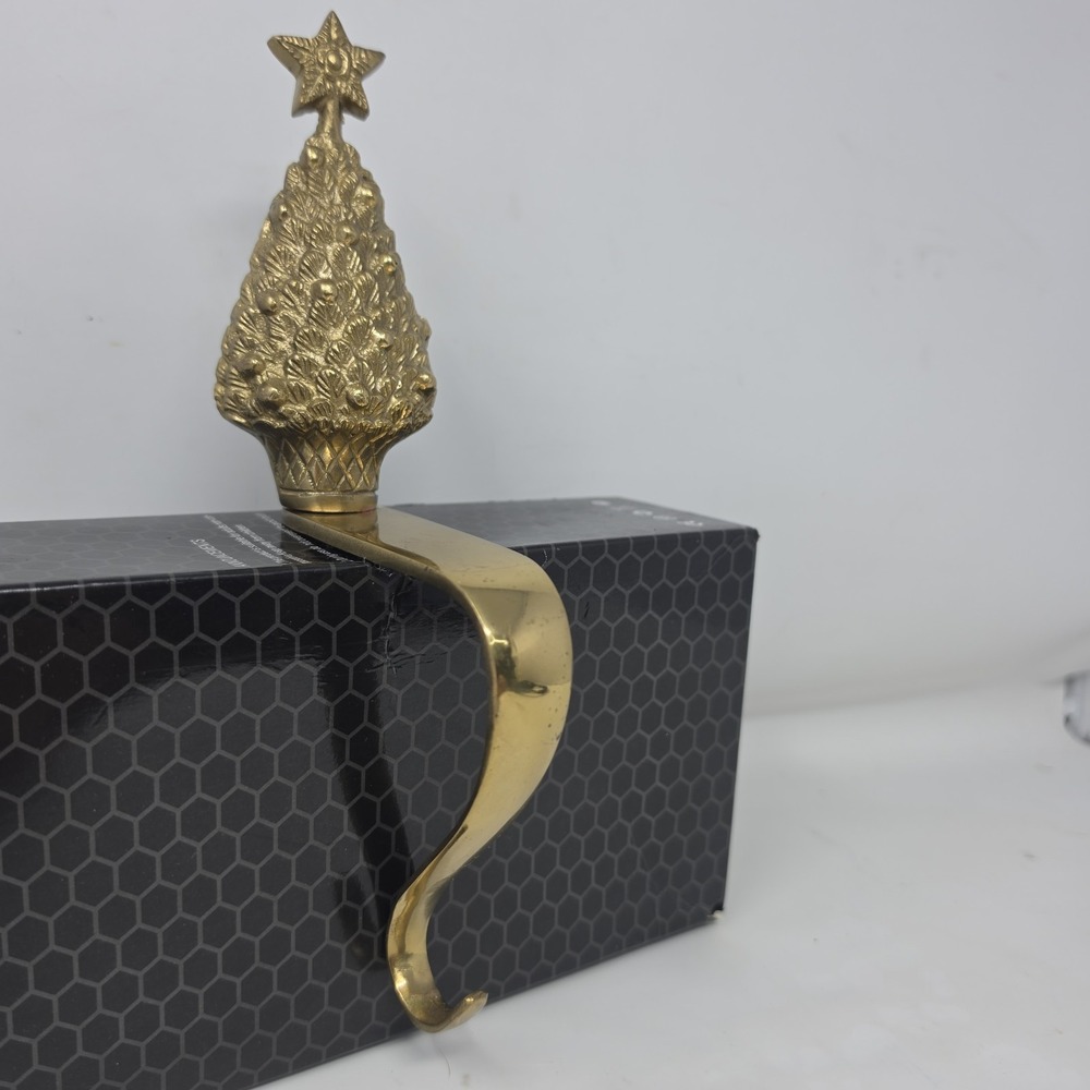 Vintage Kurt Adler Solid Brass Stocking Holder Stocking Hanger Christmas Tree. Q